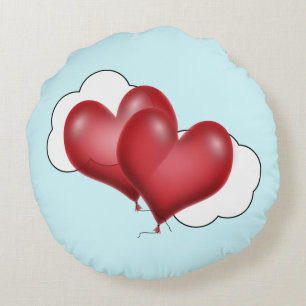 Cojín Redondo Love Balloon Hearts Valentine