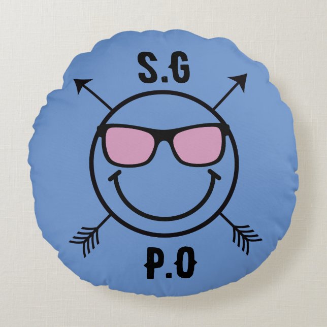 Cojín Redondo Love Cushion First Lovers Pareja redonda Pillow (Anverso)