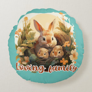 Cojín Redondo Loving family