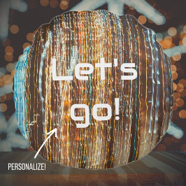 Cojín Redondo Luces cósmicas retro