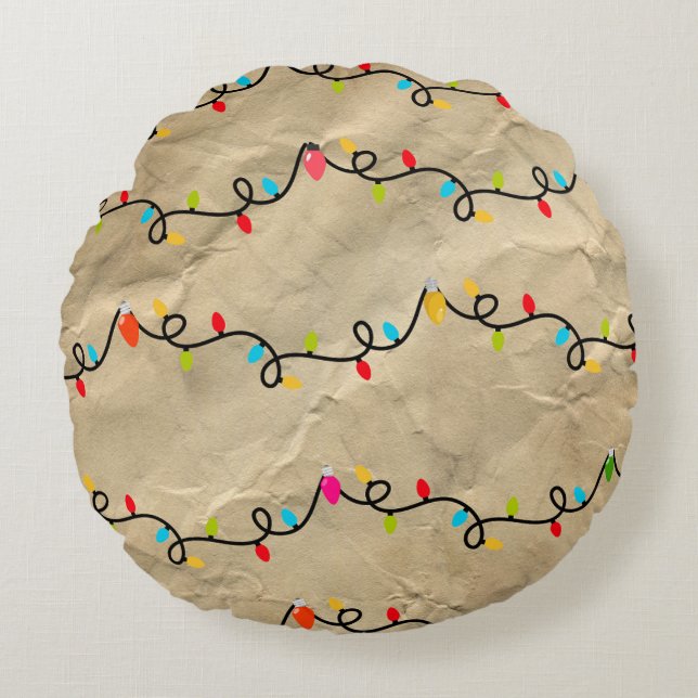 Cojín Redondo Luces de colores (Anverso)