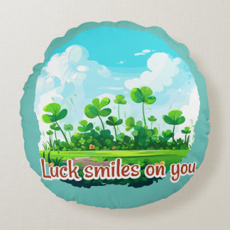Cojín Redondo Luck smiles on you