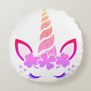 Cojín Redondo Lucky Charm Unicorn Pillow