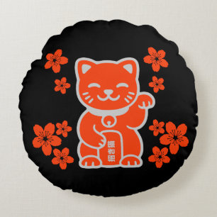 Cojín Redondo Lucky Japanese Maneki-neko