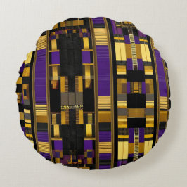 Cojín Redondo Lujo Patrimonio Caribeño Africano Multicolor