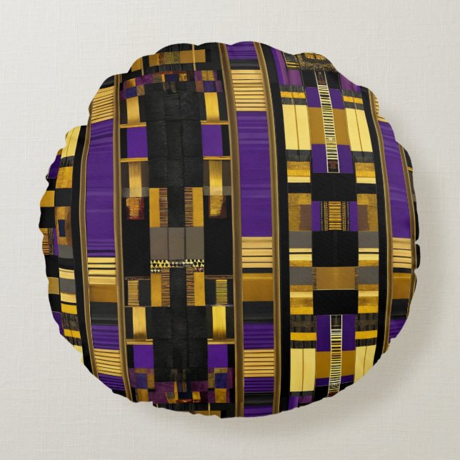 Cojín Redondo Lujo Patrimonio Caribeño Africano Multicolor (Anverso)