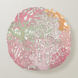 Cojín Redondo Luminoso patrón marino sin costura 