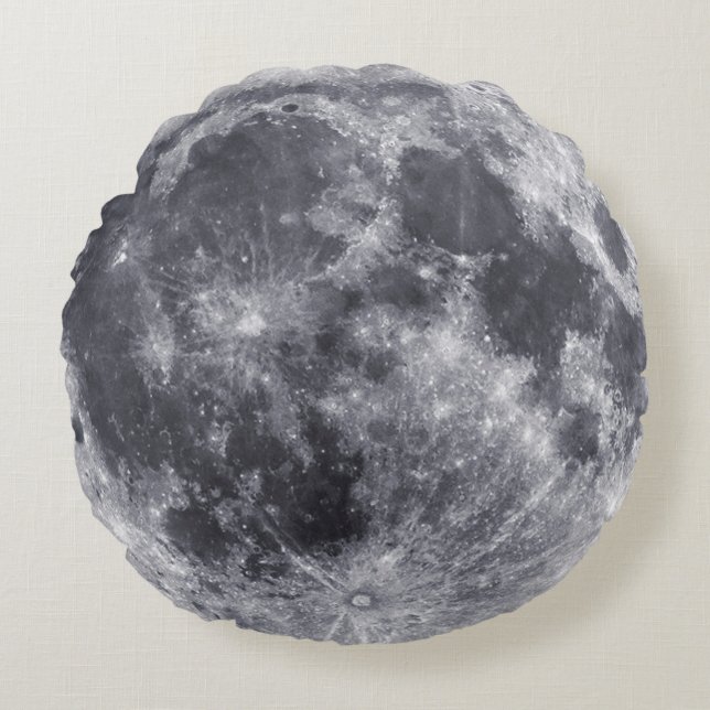 Cojín Redondo Luna - Lado De La Luna De Atrás (Anverso)