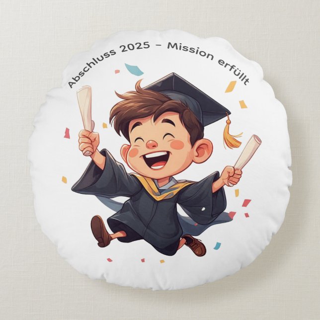 Cojín Redondo Lustiges Abschluss-Kissen (Anverso)