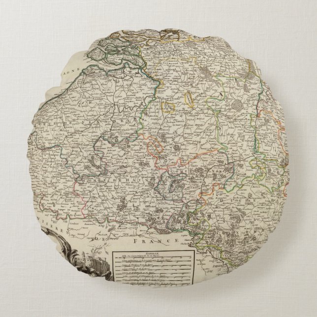 Cojín Redondo Luxemburgo, Bélgica (Anverso)