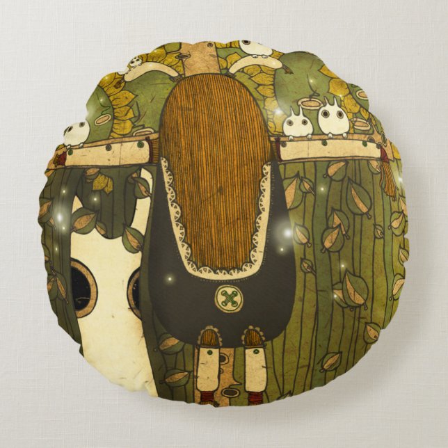 Cojín Redondo Luz de las estrellas 2012 2 (Anverso)