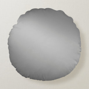Cojín Redondo Luz de luna gris plateado monocromática oscura