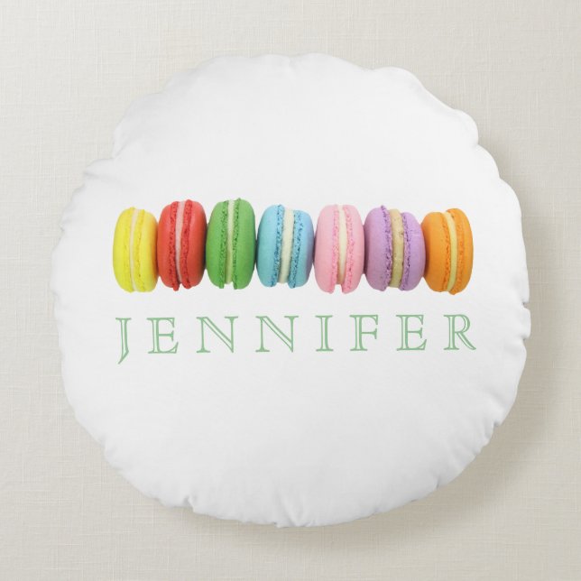 Cojín Redondo Macarons Personalizado Round Pillow (Anverso)