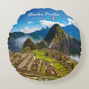 Cojín Redondo Machu Picchu, Perú - Ruinas de la Ciudadela Inca