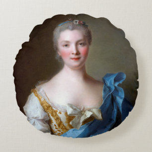 Cojín Redondo Madame de la Porte 1754 por Jean-Marc Nattier