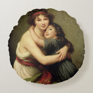Cojín Redondo Madame Vigee-Lebrun y su hija 2