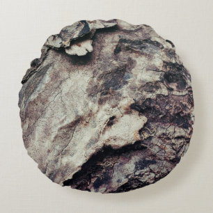 Cojín Redondo Madera de textura natural áspera