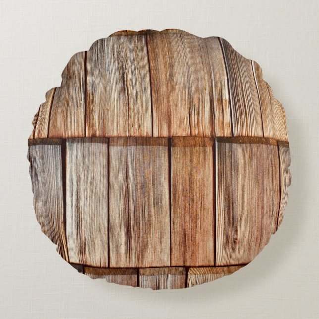 Cojín Redondo Madera marrón (Anverso)