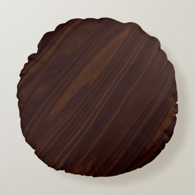 Cojín Redondo Madera oscura (Anverso)