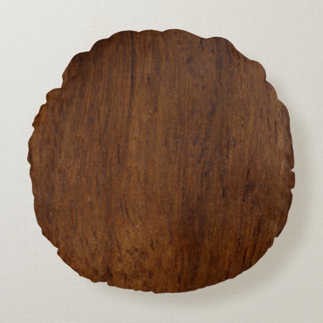 Cojín Redondo Madera Plancha Llanura Textura Lumbar (Anverso)