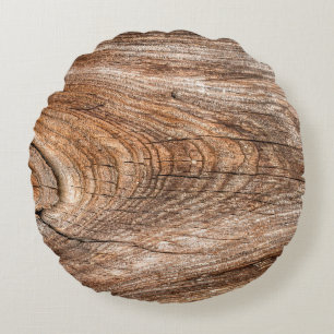 Cojín Redondo Madera sólida de textura de árbol