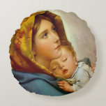 Cojín Redondo Madonna de las calles Santa María Madonnina<br><div class="desc">Madonna de la Santa María Bendita Virgen - impresiones de arte sobre varios materiales. Una gran idea de regalo para alegrar tu casa. También compren esta obra en estuches de teléfono, ropa, tazas, almohadas y más. Impresión de poster y arte sobre ropa y para tu pared - diversos antecedentes -...</div>