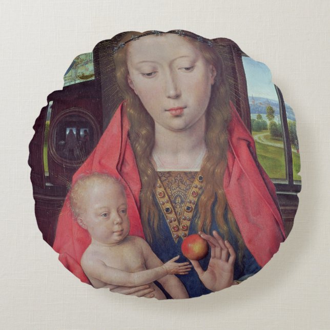 Cojín Redondo Madonna y niño 2 3 (Anverso)