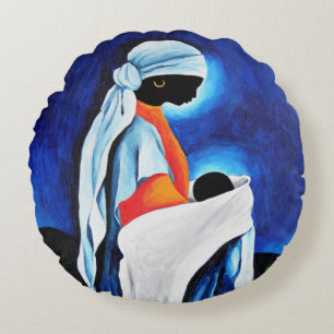 Cojín Redondo Madonna y niño - Hijo amado 2008