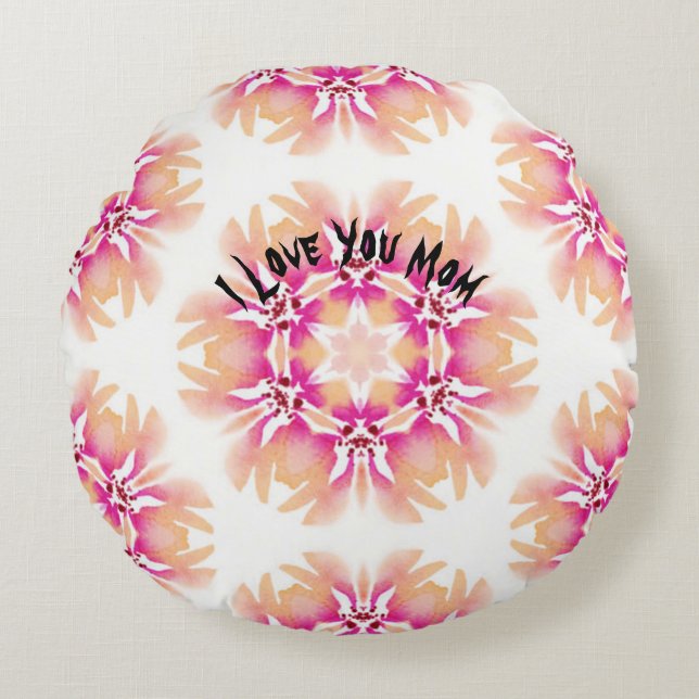 Cojín Redondo Madre Única Lujosa Ronda de Pilares (Anverso)