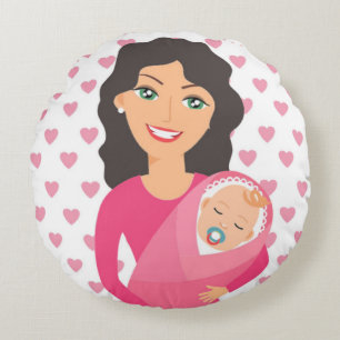 COJÍN REDONDO MADRE Y BEBÉ
