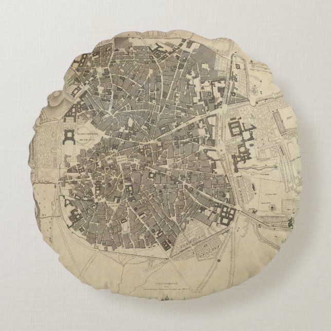 Cojín Redondo Madrid, España (Anverso)