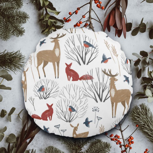 Cojín Redondo Magic Winter Wonderland (Subido por el creador)