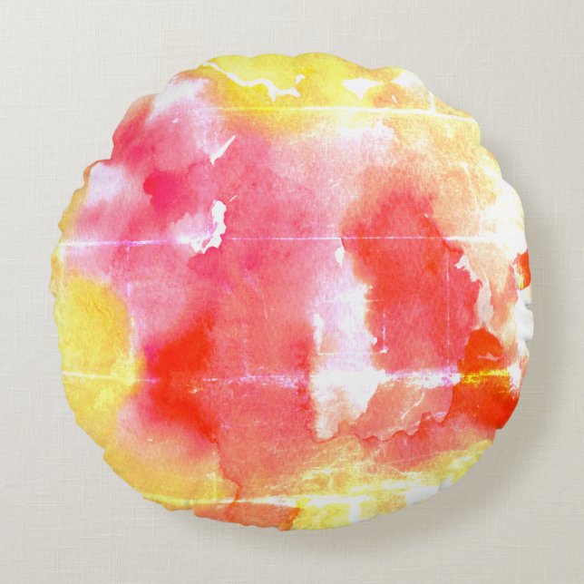 Cojín Redondo Mágica acuarela (Anverso)