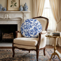 Magnolias Azules y Blancas Toile de Jouy