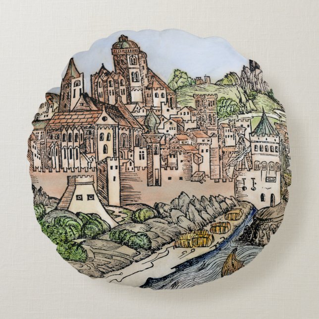 Cojín Redondo Maguncia, Alemania, 1493 (Anverso)