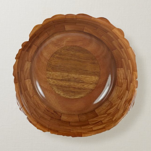 COJÍN REDONDO MAHOGANY SEGMENTS BOWL (Anverso)
