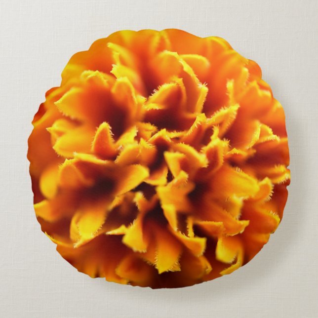 Cojín Redondo Makroaufnahme einer orangefarbenen Blüte (Anverso)