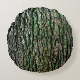 Cojín Redondo Maletero de árbol (corteza de madera)