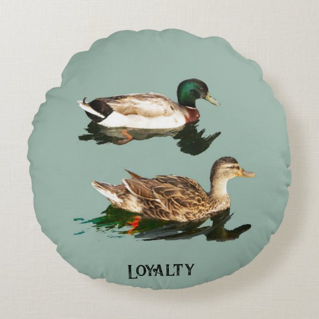 Cojín Redondo Mallas de los Ducks (Anverso)