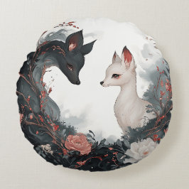 Cojín Redondo Mallas en la luz y la sombra