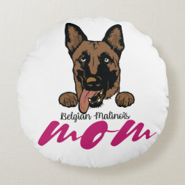 Cojín Redondo mamá belga malinois