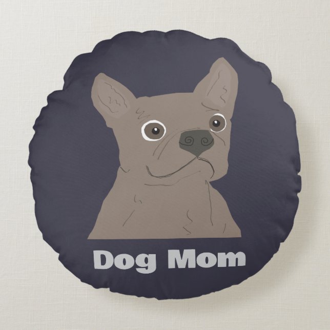 Cojín Redondo Mamá Perro (Anverso)
