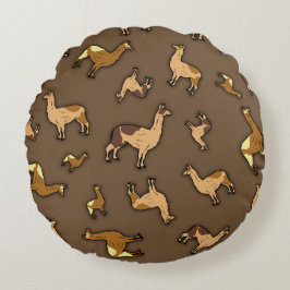 Cojín Redondo Manada de Llamas