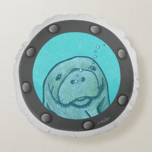 Cojín Redondo Manatee Porthole