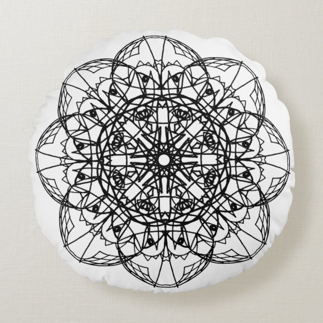 Cojín Redondo mandala (Anverso)