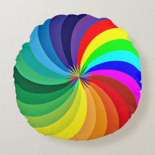 Cojín Redondo Mandala-46556 de color arcoiris