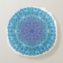 Mandala azul de la acuarela