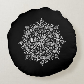 Cojín Redondo Mandala Blanca