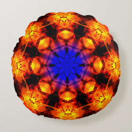 Cojín Redondo Mandala de la supernova de la estrella