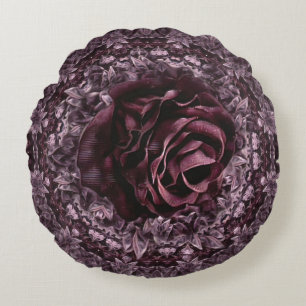 Cojín Redondo Mandala de rosa 